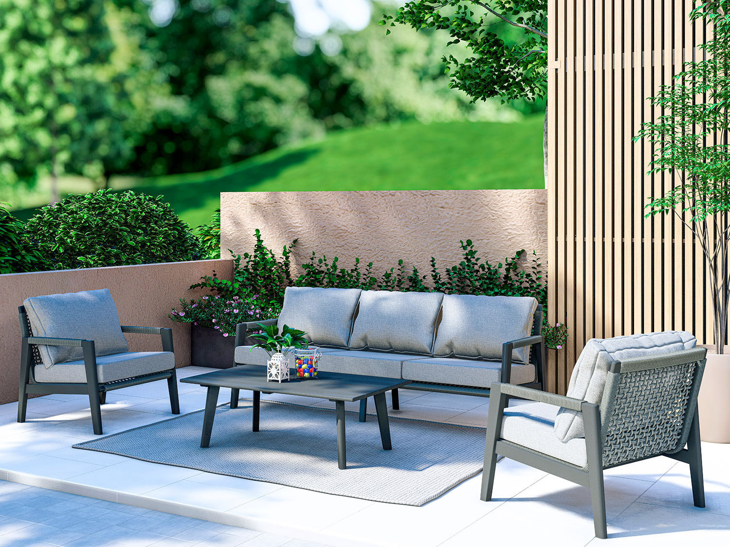 Lounge-Set 4-teilig