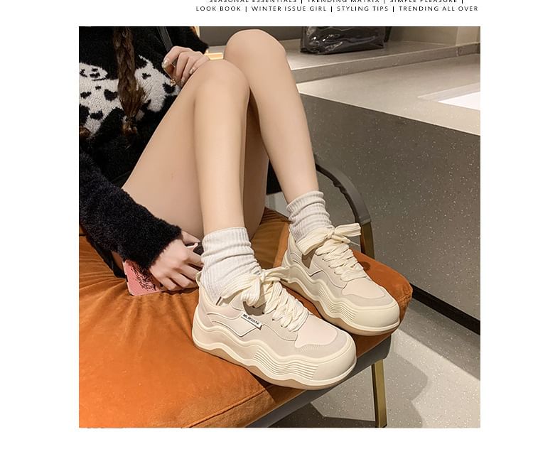 FRAISO - Golvende colorblock platform sneakers