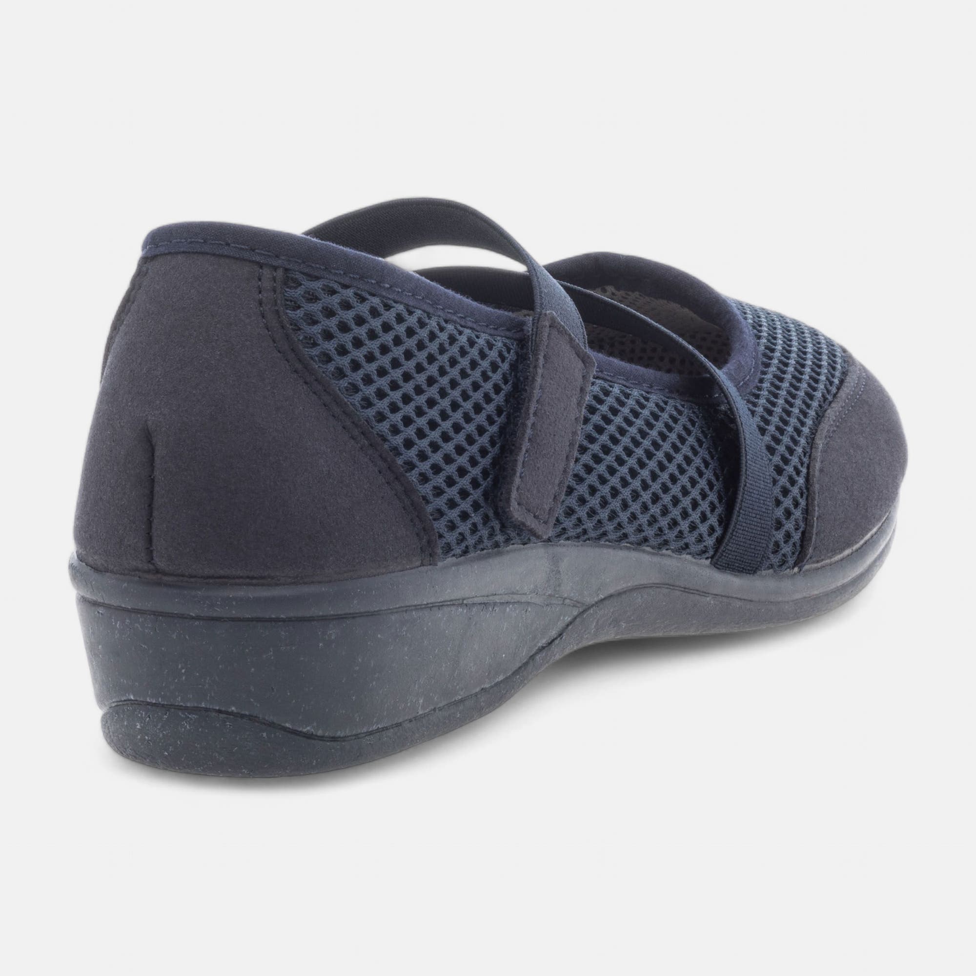 Tennis pieds sensibles Femme bleu marine