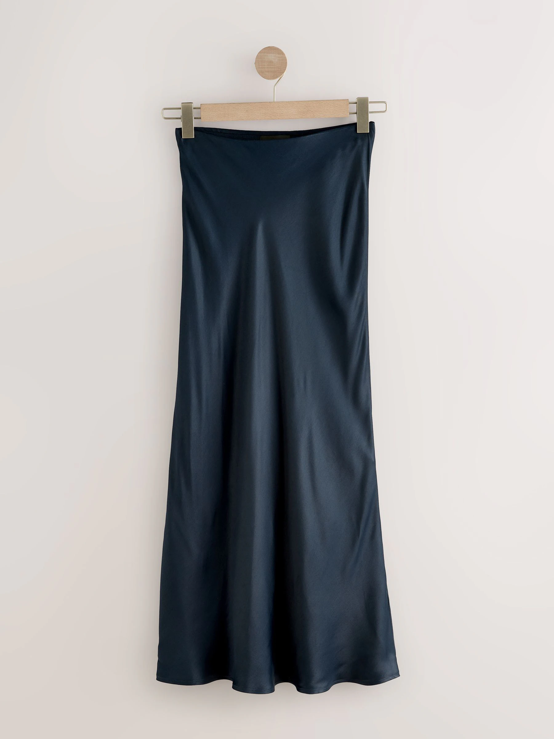 Donkerblauw - Satijnen midirok