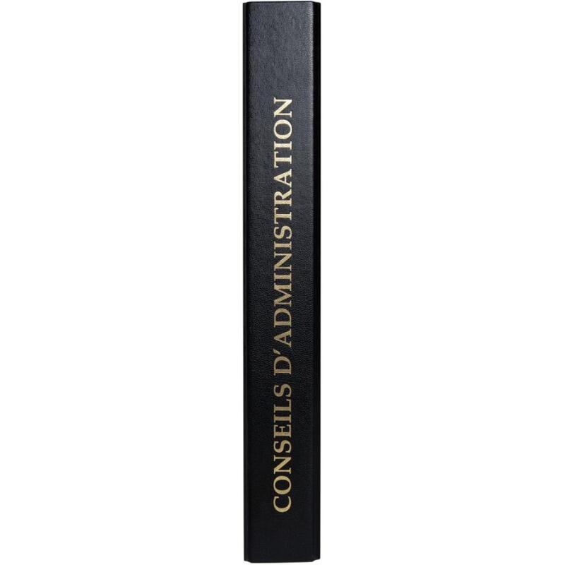 Reliure registre économique 32x26cm 4 anneaux - Conseils d'administration - Noir