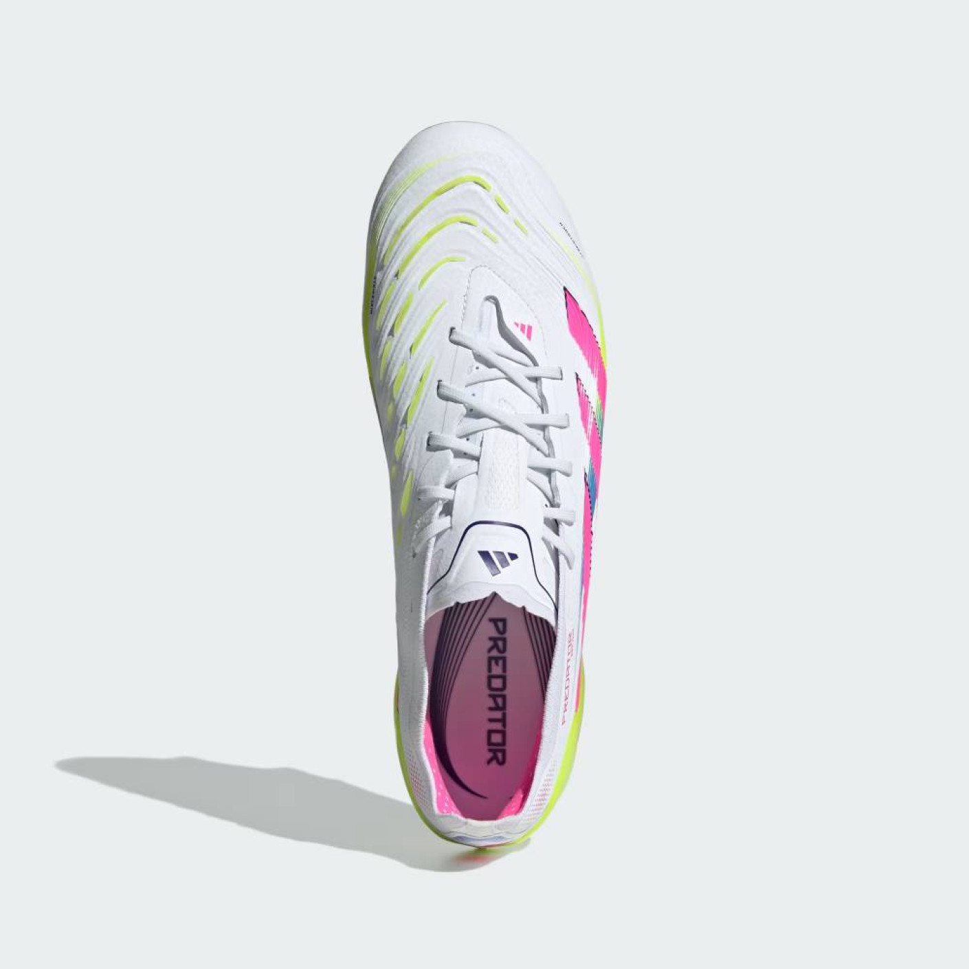 Adidas Predator Elite IJzeren-Nop Voetbalschoenen (SG) Wit Roze Neongeel