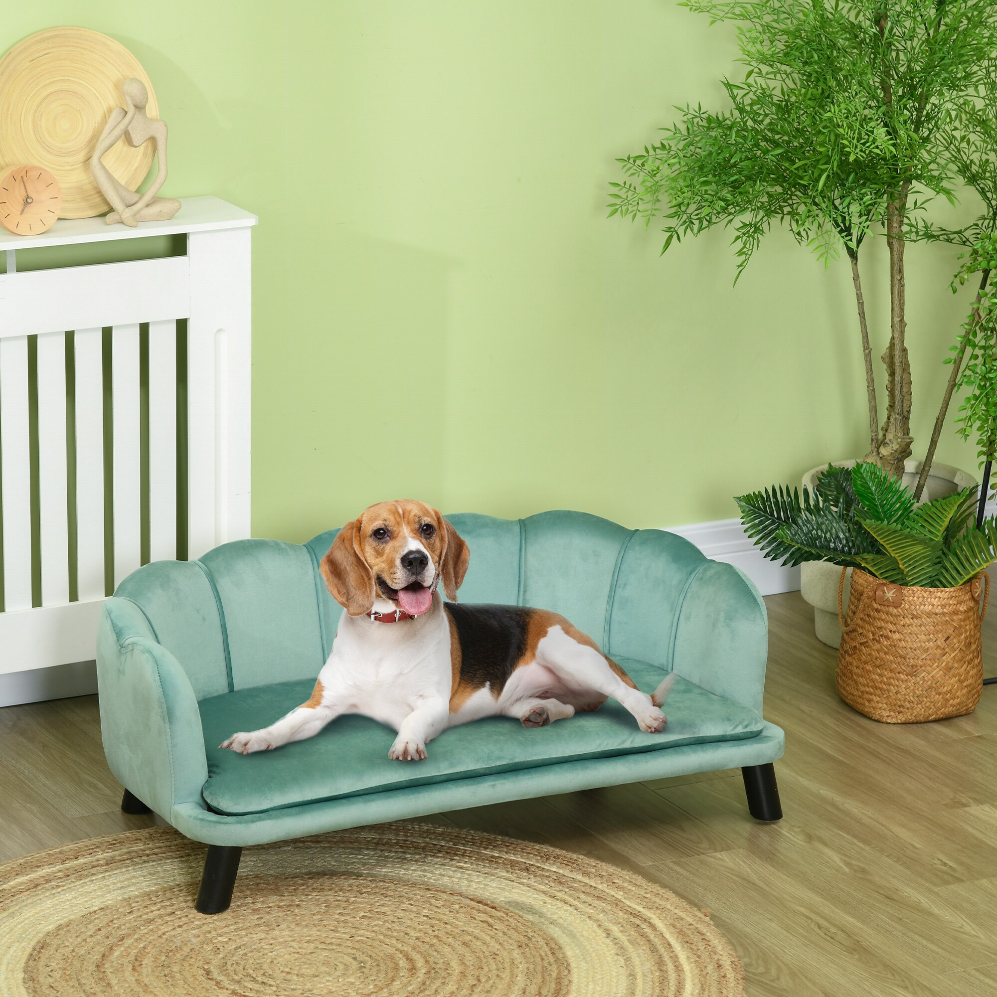 PawHut Hundesofa mit Rückenlehne 98,5B x 60,5T x 35,5H cm