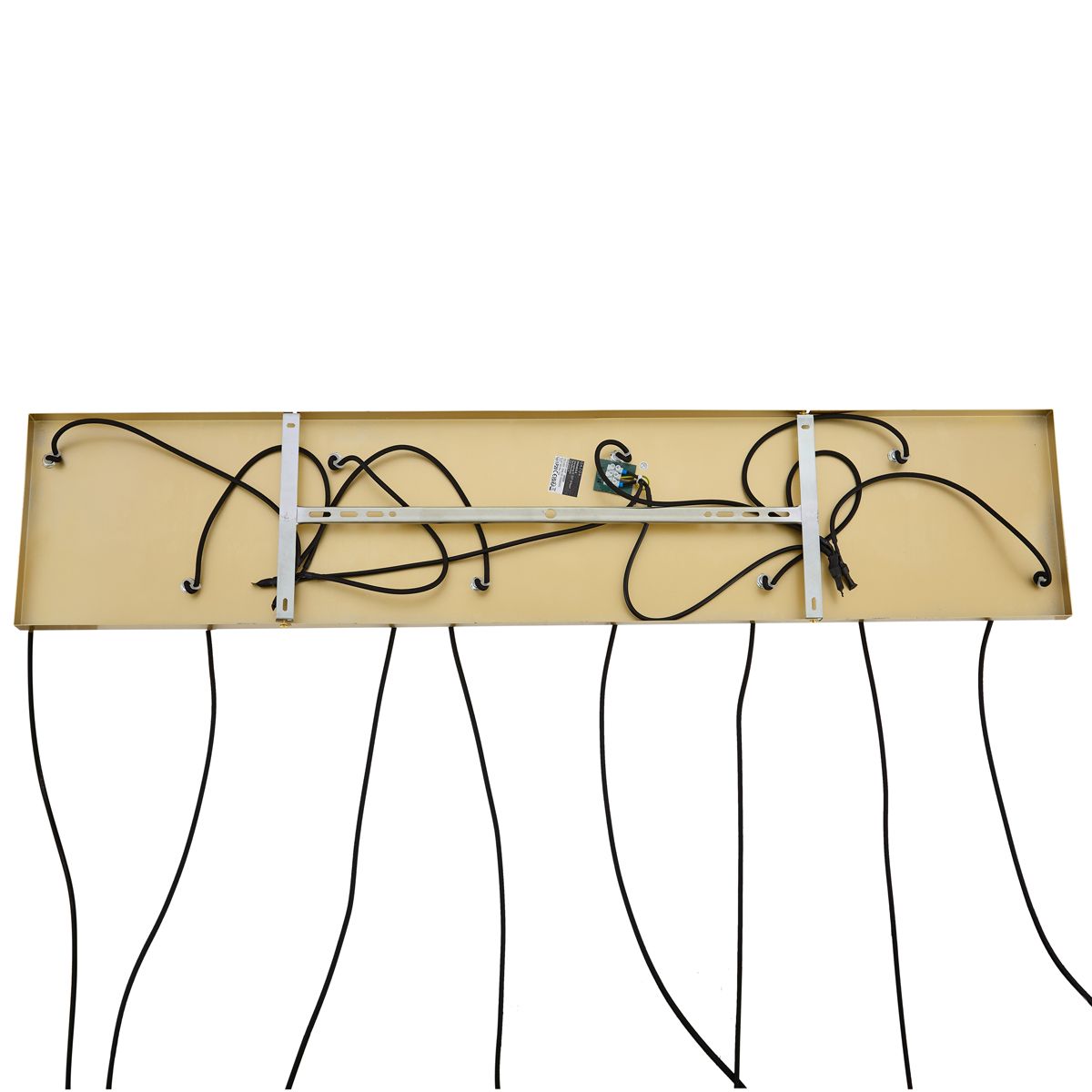 Art Deco hanglamp goud met regenboog glas 8-lichts - Sandra