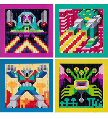 Djeco - Mosaik- Set - Papier - Invaders FSC Mix