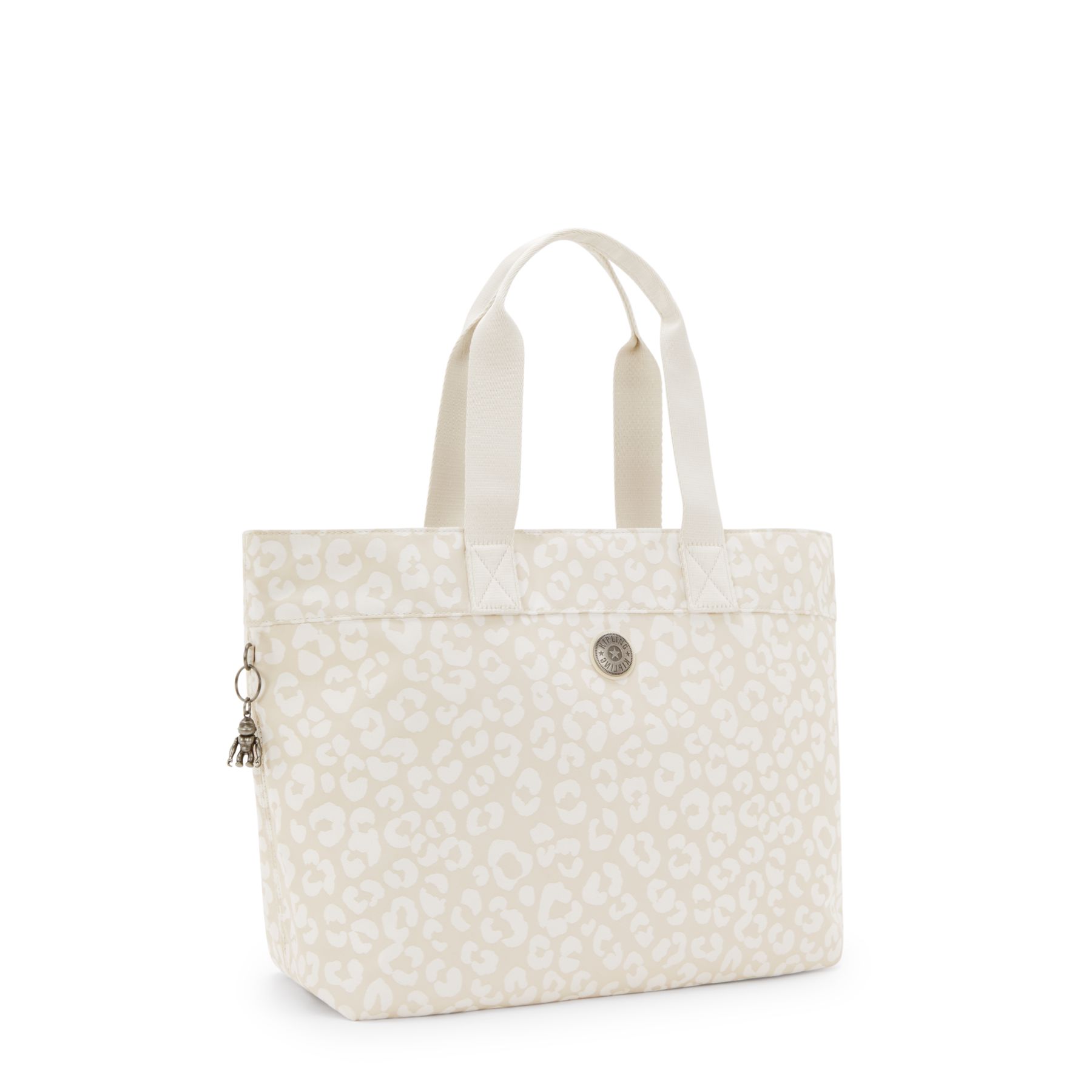 COLISSA Grand fourre-tout avec compartiment pour ordinateur portable - White Cheetah J
