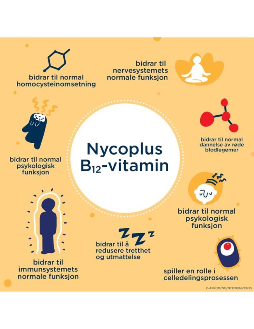 Nycoplus B12-vitamin 9 mcg tabletter 100 stk