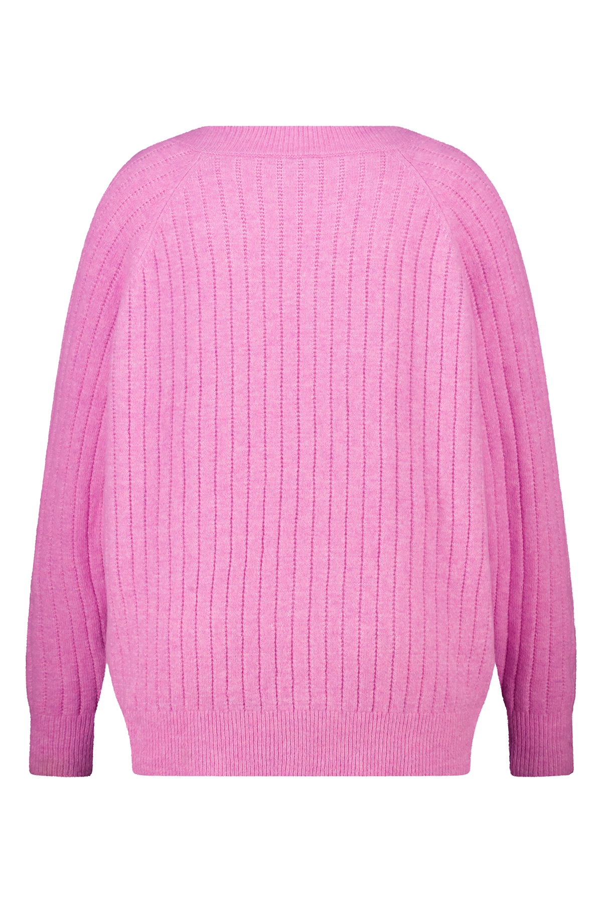 Fijn gebreide trui met patroon Pink