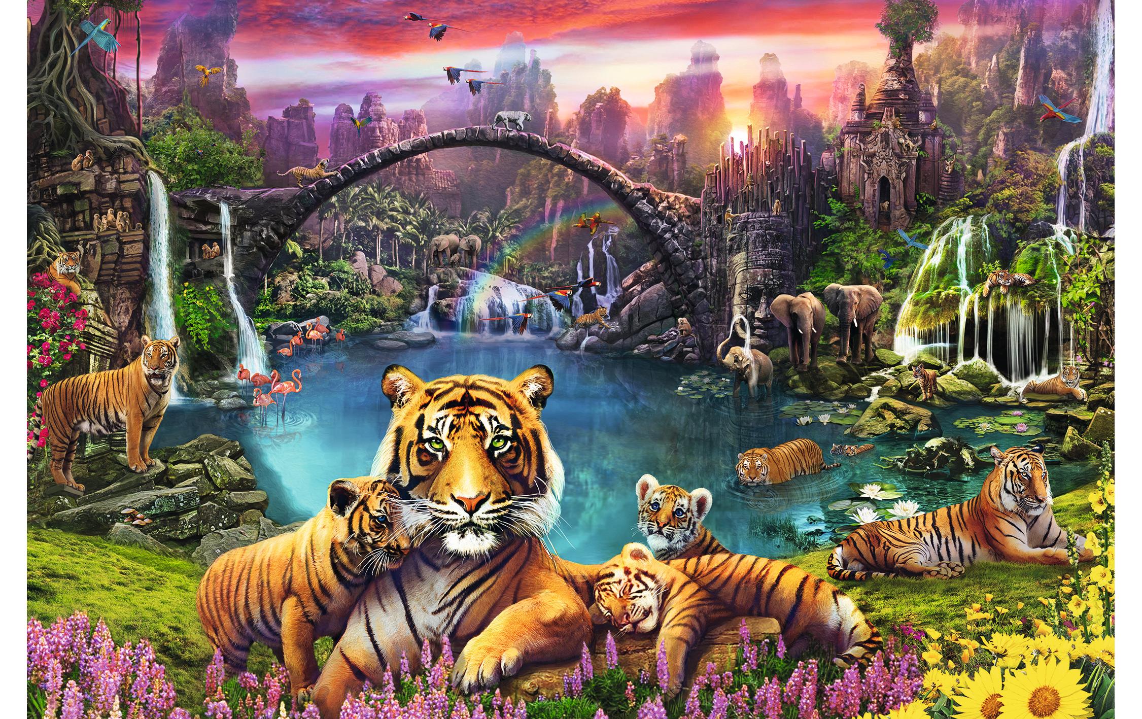 Puzzle Tiger in paradiesischer LagunePremium Puzzle