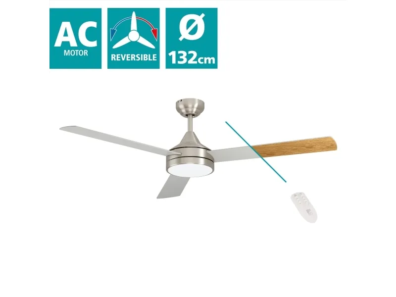 EGLO EICHEF LOFT VENTILATOR Ø1320 AC BS/HVID
