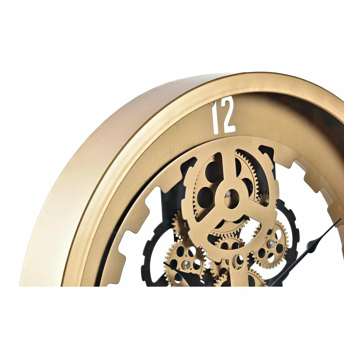 DKD Home Decor Horloge Murale - Verre Argenté