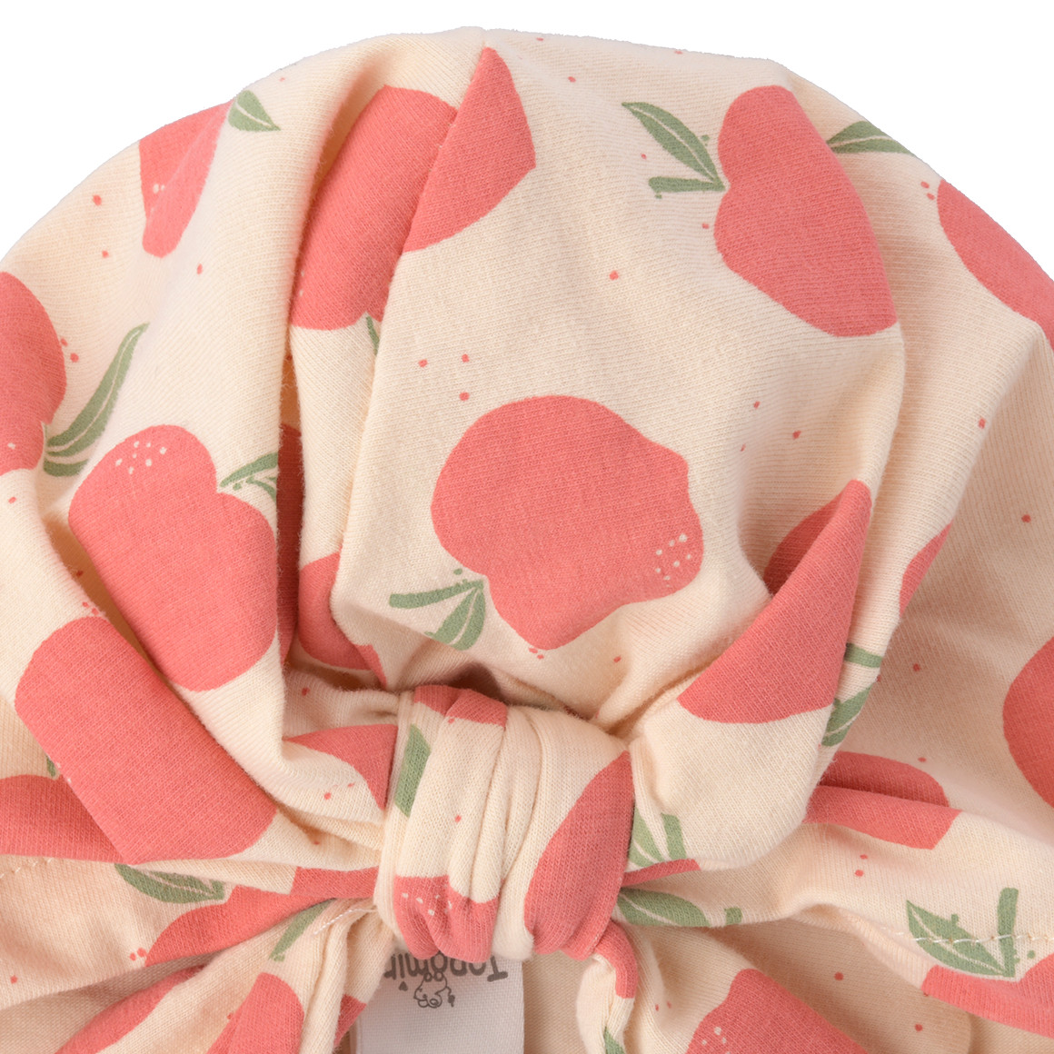 Topomini Baby Mütze mit Äpfeln allover creme