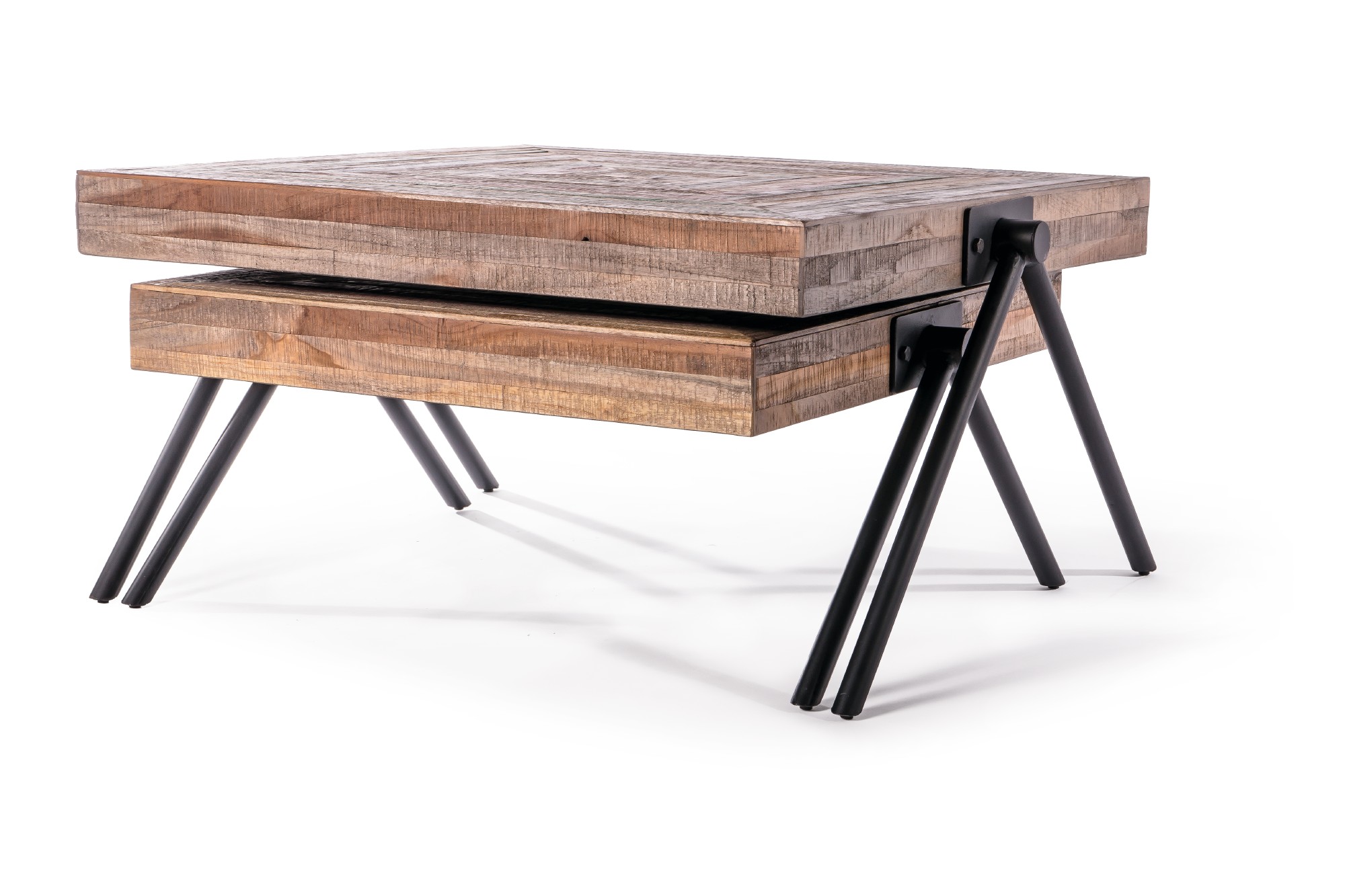 Kaffeetisch 'Cassete' S, multicolor, L 70 cm, B 70 cm, H 33 cm von fischer's lagerhaus