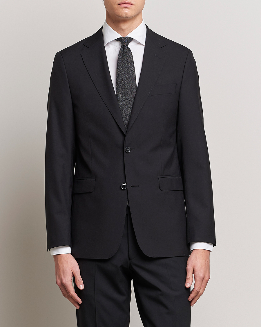 Oscar Jacobson Falk Wool Suit Black