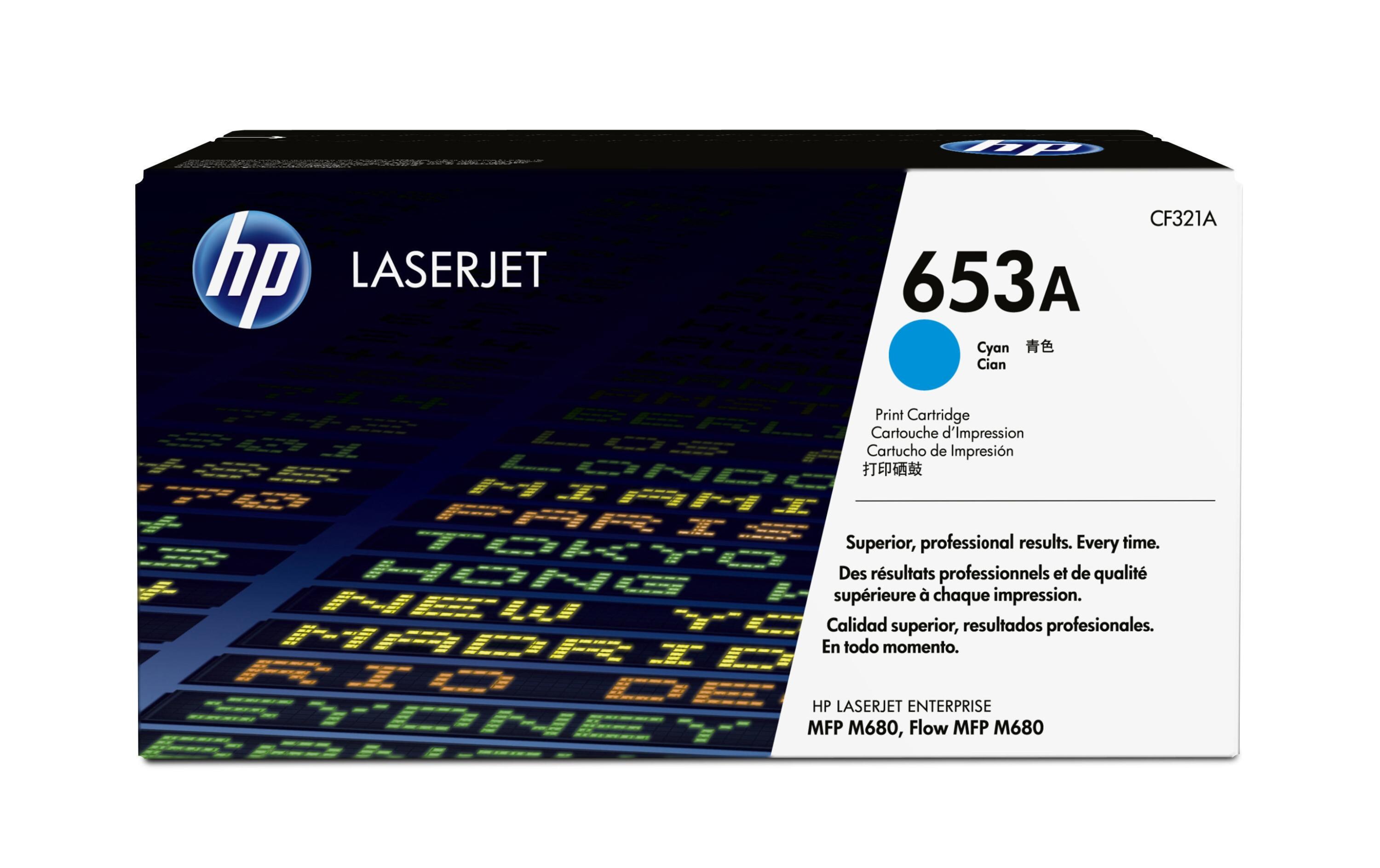 Toner 653A (CF321A) Cyan<br>Tonerkartusche