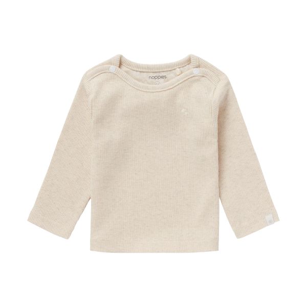 Noppies Rib Natal T-shirt Lange Mouwen Oatmeal Mt. 44