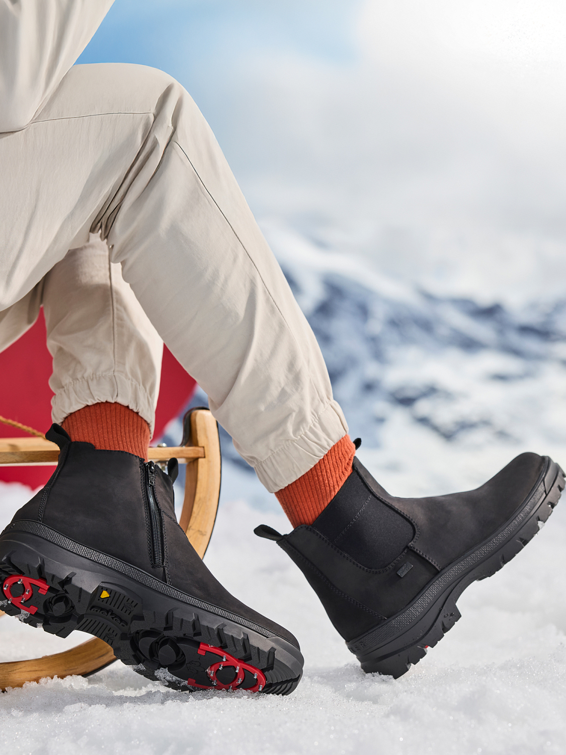 Rieker Lodge Winter Boots utfellbare Brodder