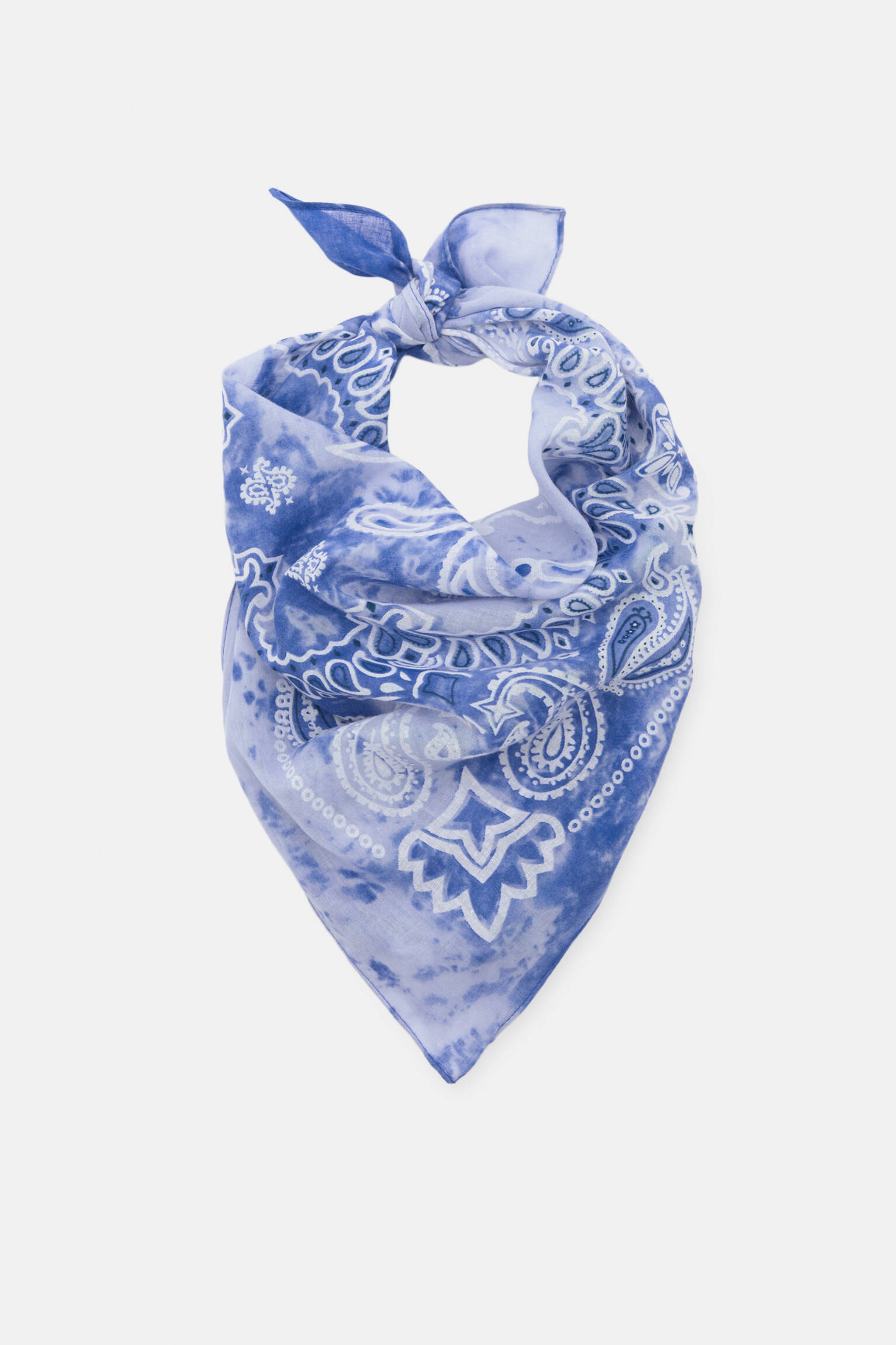 Lenço bandana tie-dye - azul