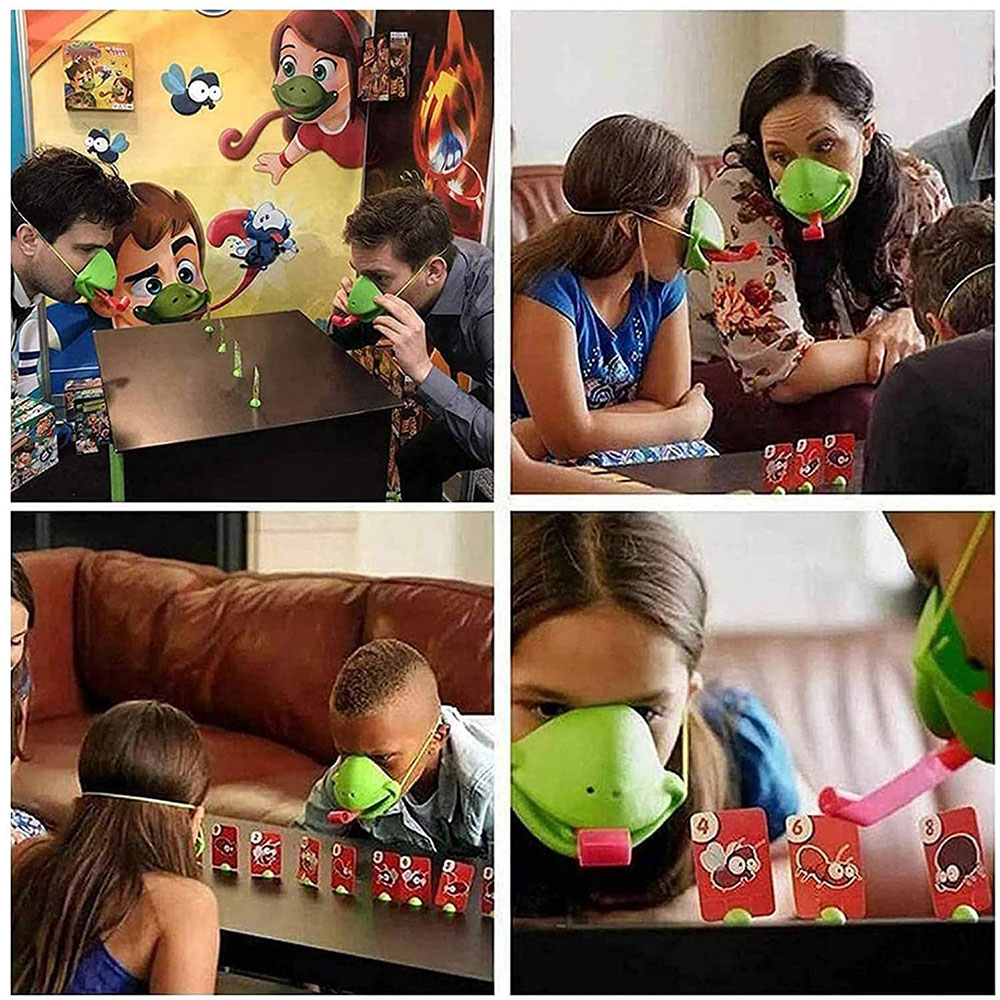 (28-tlg. Set) Schnelles Frosch Zungen Fangen Spiel für Familien / Kinder
