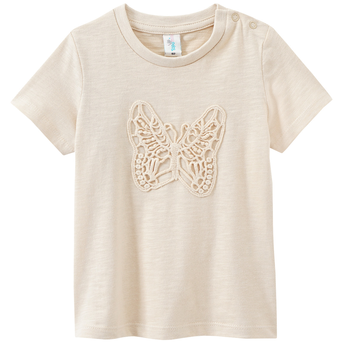 Topomini Baby T-Shirt mit Schmetterling beige
