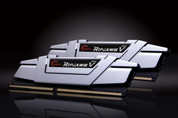 G.Skill Ripjaws V - DDR4 - sæt - 16 GB: 2 x 8 GB - DIMM 288-PIN - 2666 MHz / PC4-21300 - CL15 - 1.2 V - ikke bufferet - ikke-ECC - strålende sølv