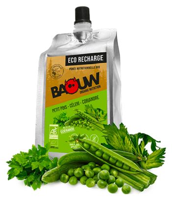 Eco-recharge Purée Bio Baouw Petit Pois/Céleri/Coriandre - 330g