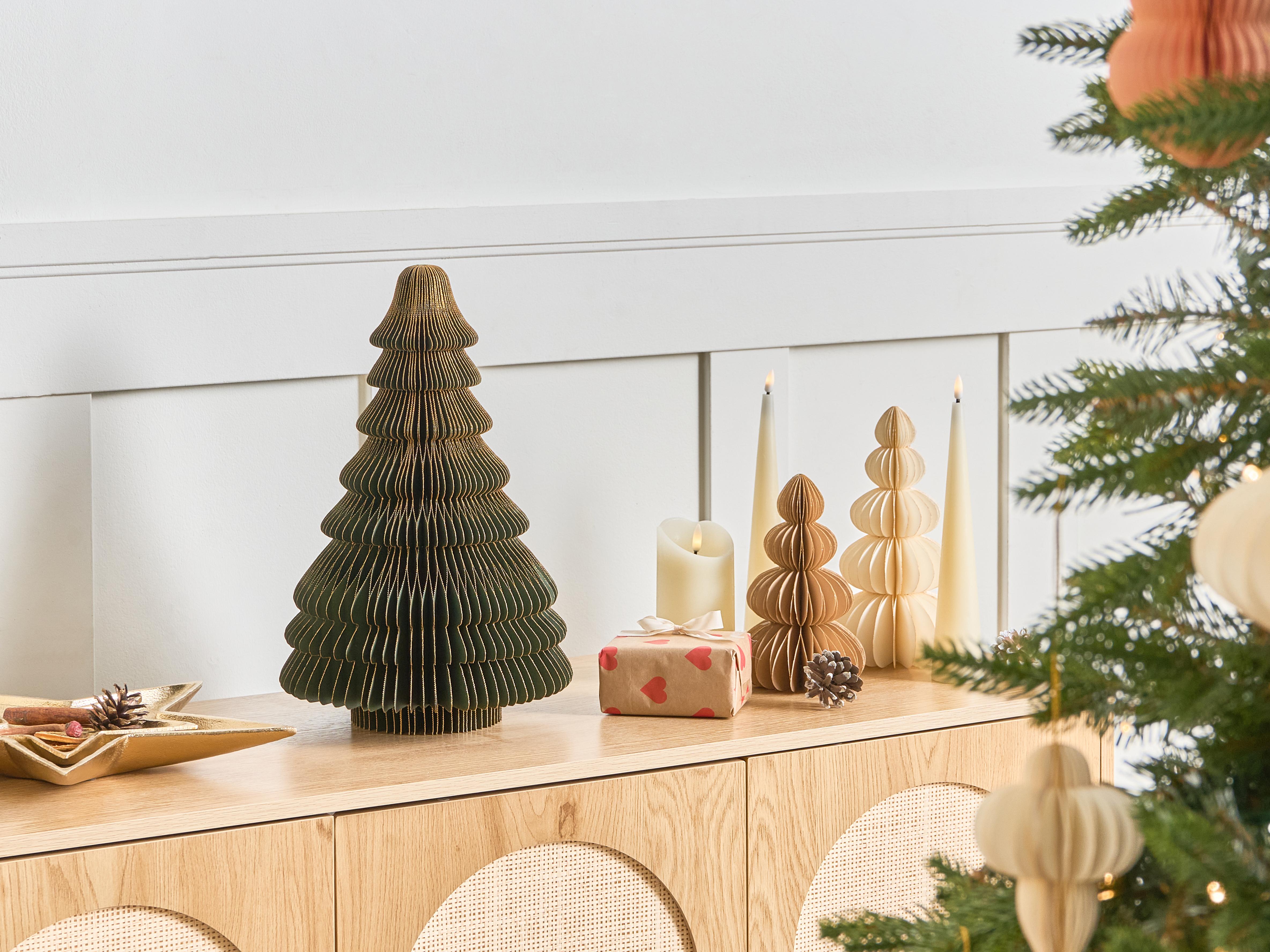 Kerstdecoratie LED ANDAN Kerstboom 41 cm Groen