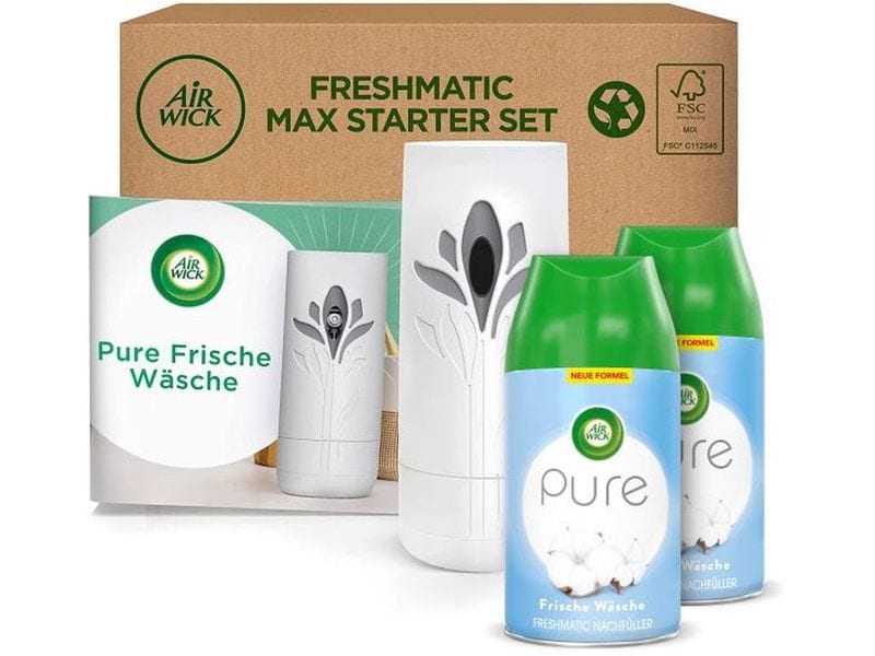 Air Wick Freshmatic Max Set Frische Wäsche Automatischer Lufterfrischer im kompakten Design