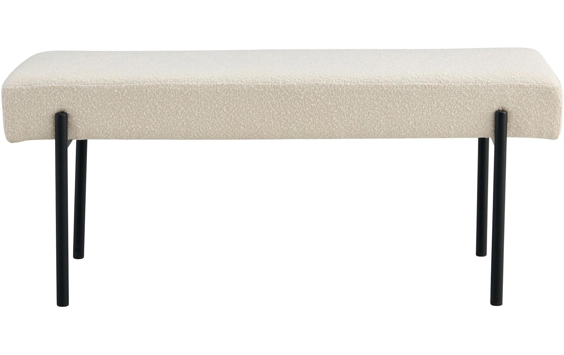 Sitzbank Swindon 100 x 42.5 cm, Weiss<br>Polsterbank