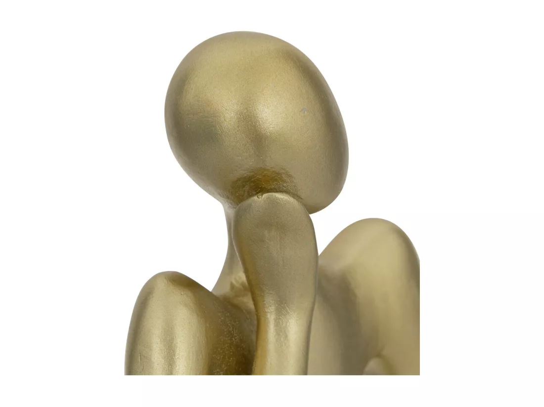 Objet déco Lot de 3 Statuettes Femme en résine dorée H 17 cm