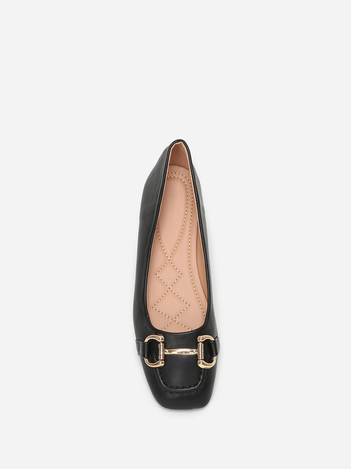 Ballerines à bout carré et mors- Noir