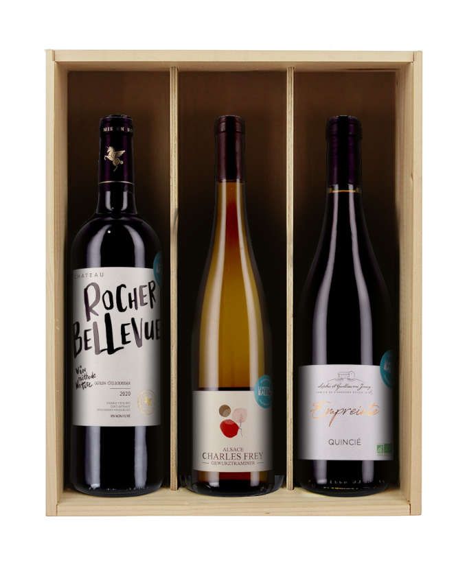 Viticulture de demain - 3 bouteilles & caisse bois