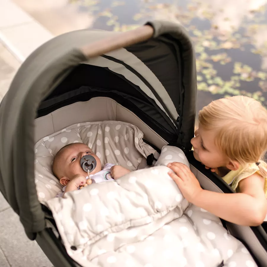 GESSLEIN Baby Nestchen, beige Tupfen
