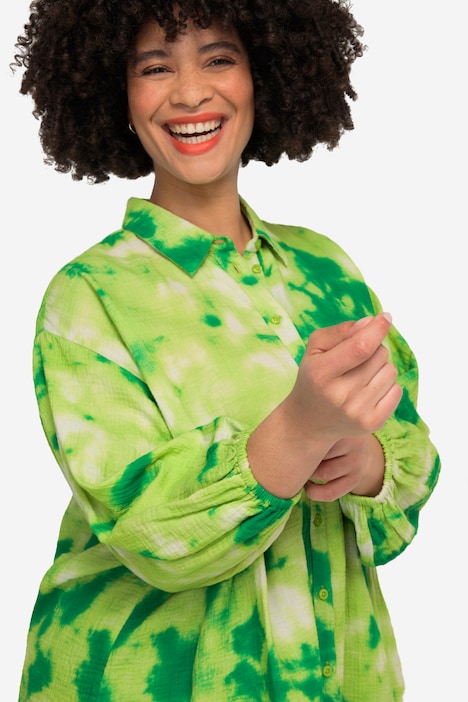 Musselin-Hemdbluse, Batikmuster