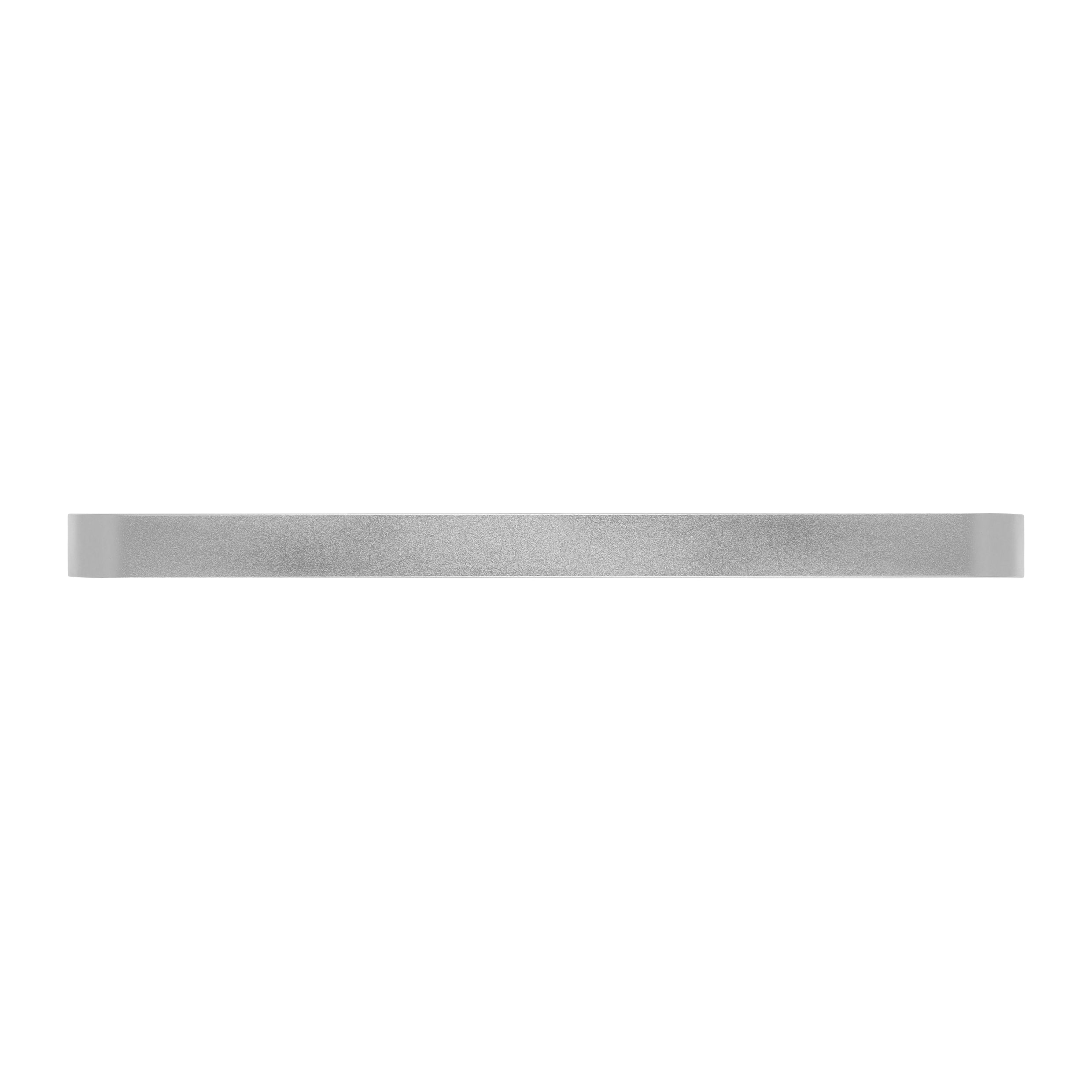 QUVIO Handdoekhouder platte stang met ronding - Zilver - 45 cm
