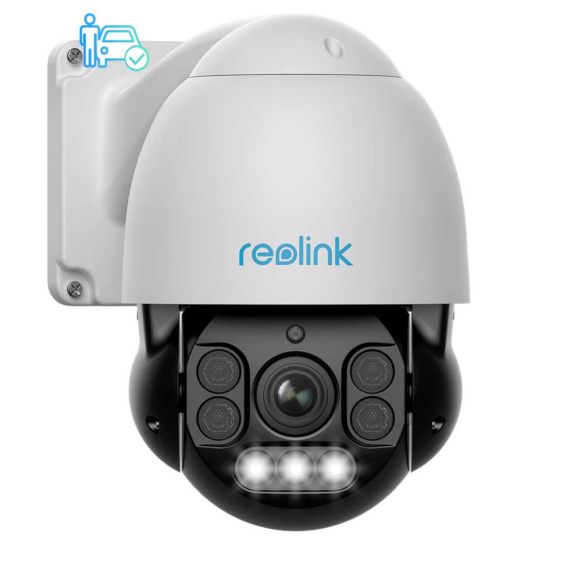 Reolink D4K23 Intelligente 4K UHD PoE IP Überwachungskamera mit 5-fach-Zoomobjektiv, Bewegungs-, Personen- und Fahrzeugerkennung, integrierter Beleuchtung und Sirene, Nachtsicht in Farbe bis zu 60 Meter