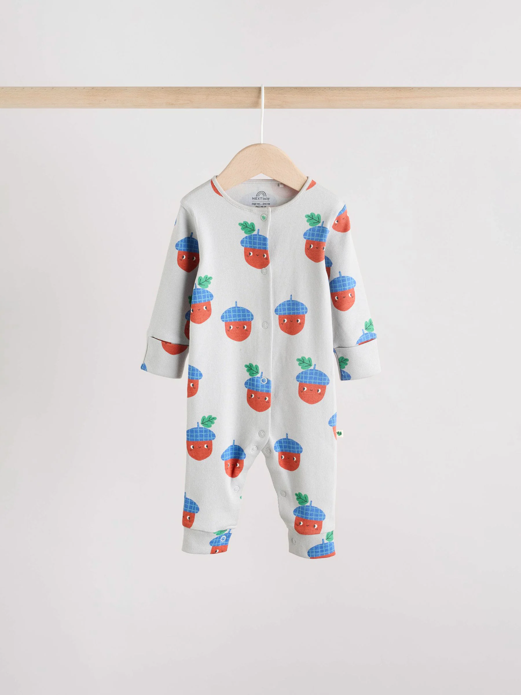 Groen - Verpakking van 3 baby pyjama's zonder voetjes met herfstpompoen (0mnd-3jr)