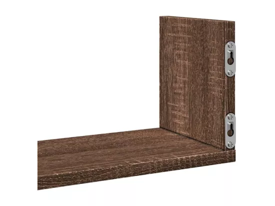 Étagères murales 3pcs chêne marron 80x18x18cm bois d'ingénierie