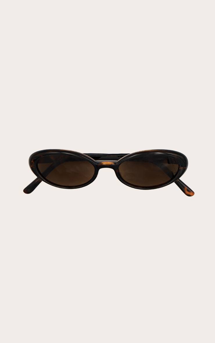 Tortoiseshell Petites Lunettes De Soleil Ovales