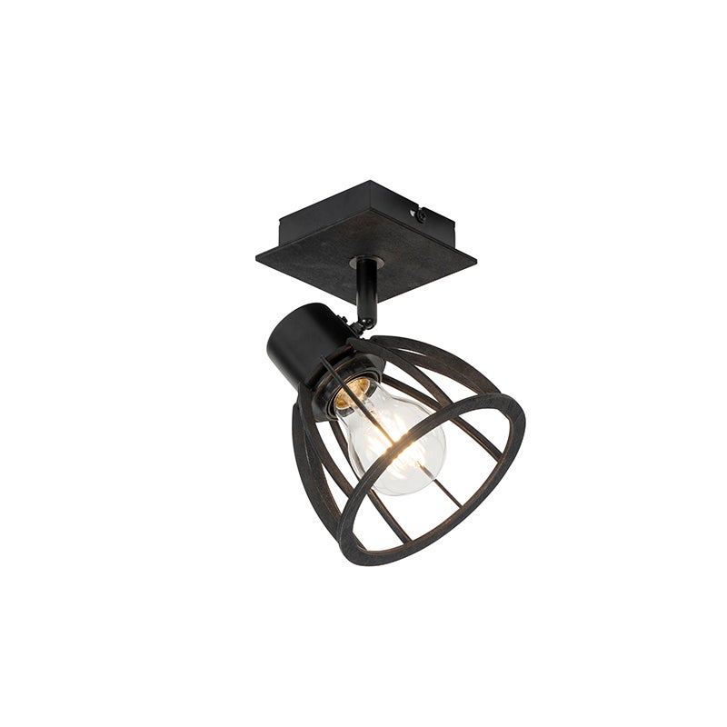 Industriële wandlamp, zwart - Foto