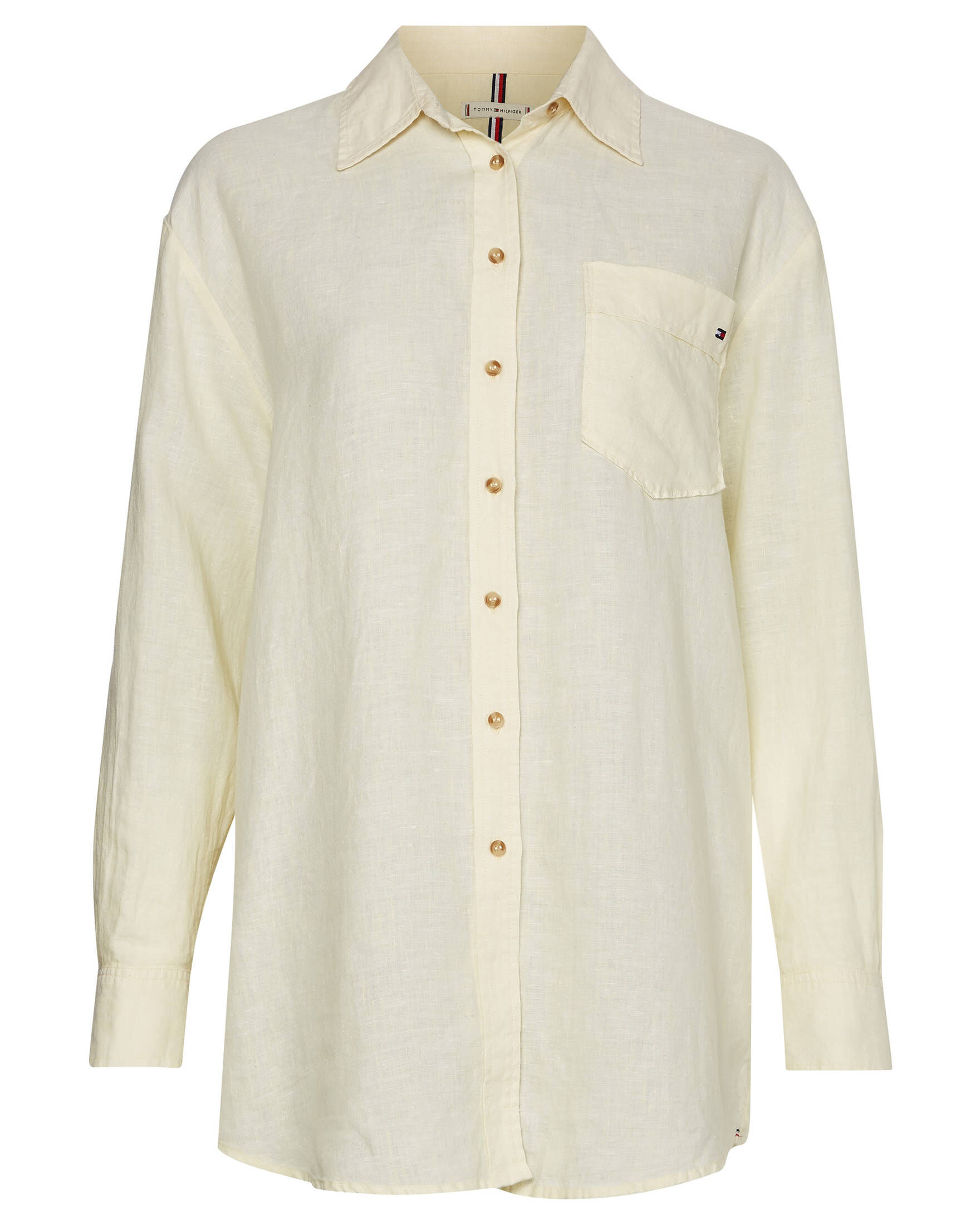 Tommy Hilfiger| Damen Bluse LINEN N RELAXED LONG SHIRT LS