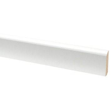 Muurplint MDF wit folie 42x8 mm 260 cm