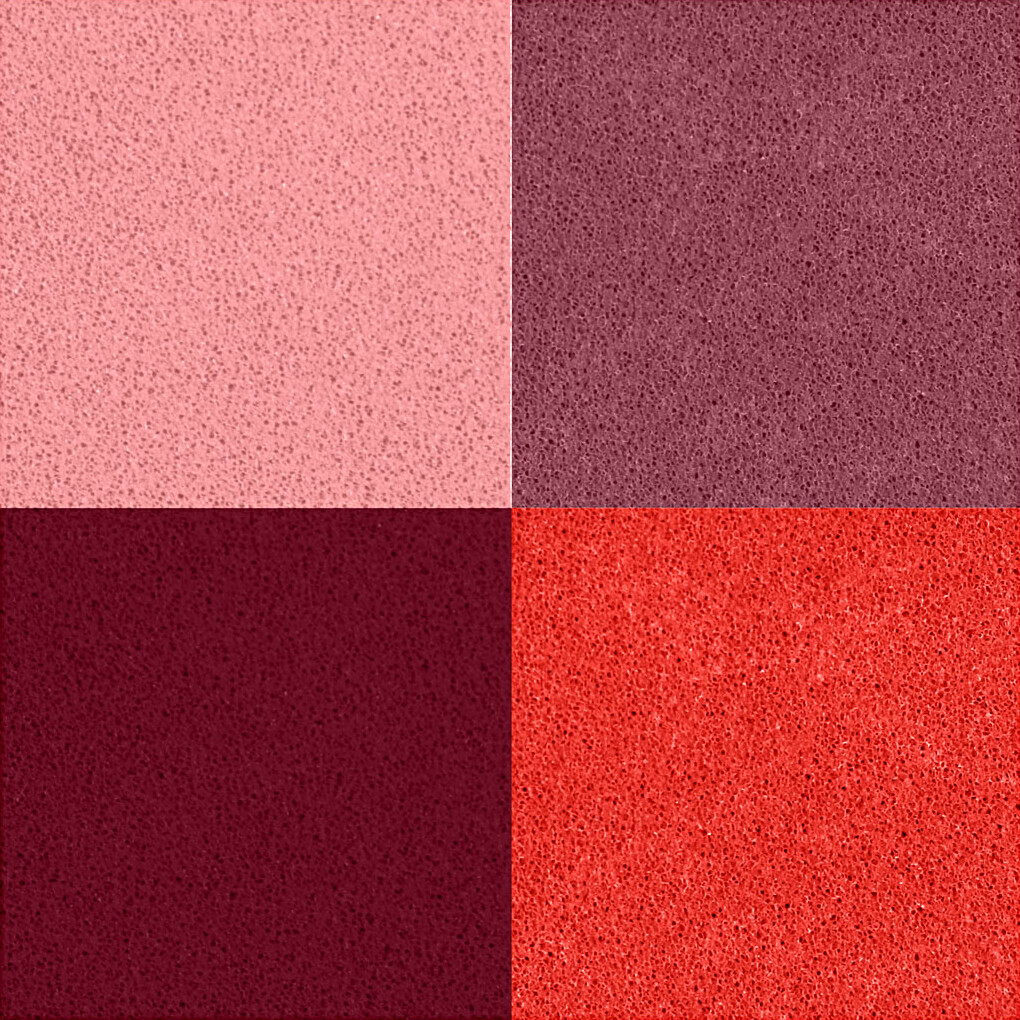 Stempelpude - H 2 CM - Str. 3,5X3,5 CM - Fersken - Pink - Lys Rosa - Mørk Rosa - 4 Stk