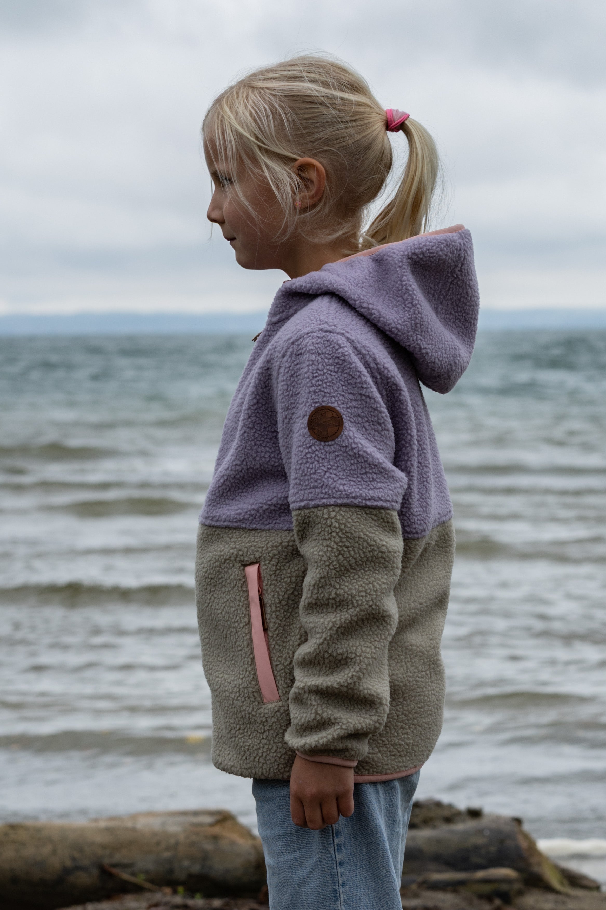 Kinder Sherpa Chips Fleece lavender aura