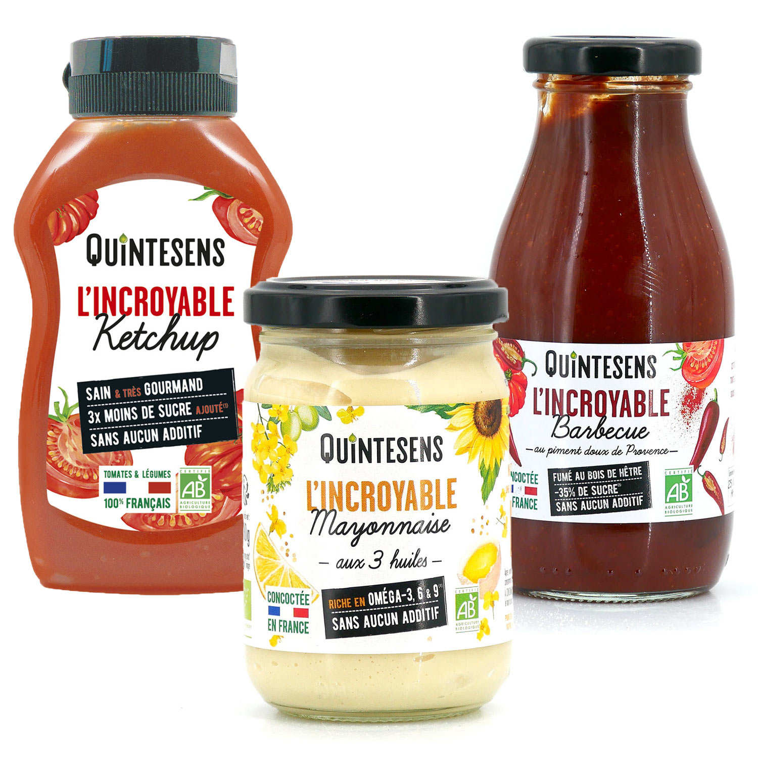 Assortiment de 3 sauces incontournables bio