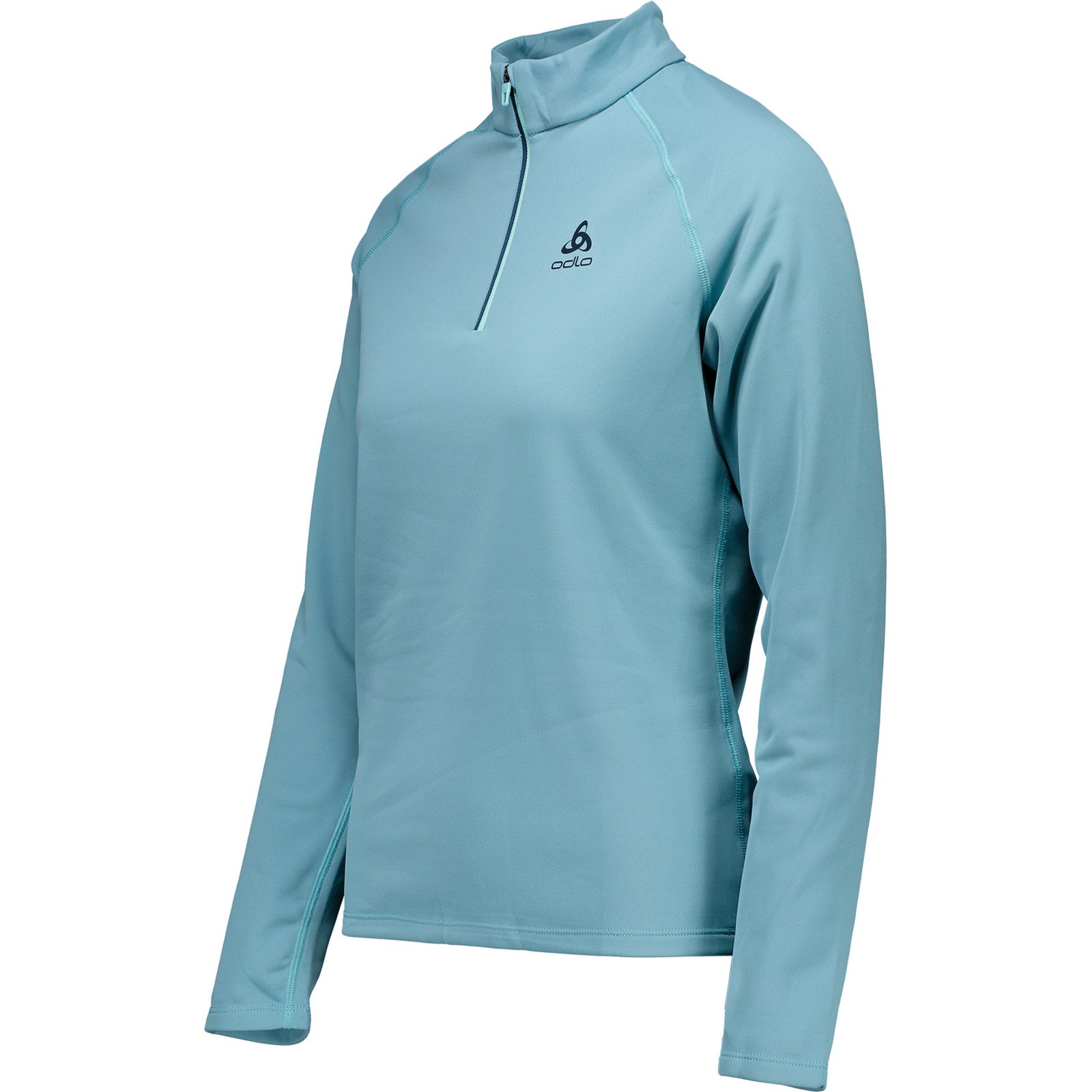 Odlo Damen-Thermolangarmshirt Besso Midlyer Half Zipp M, mittelblau