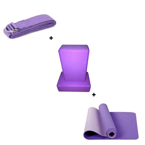 Kit Tapis   2 briques   sangles violet