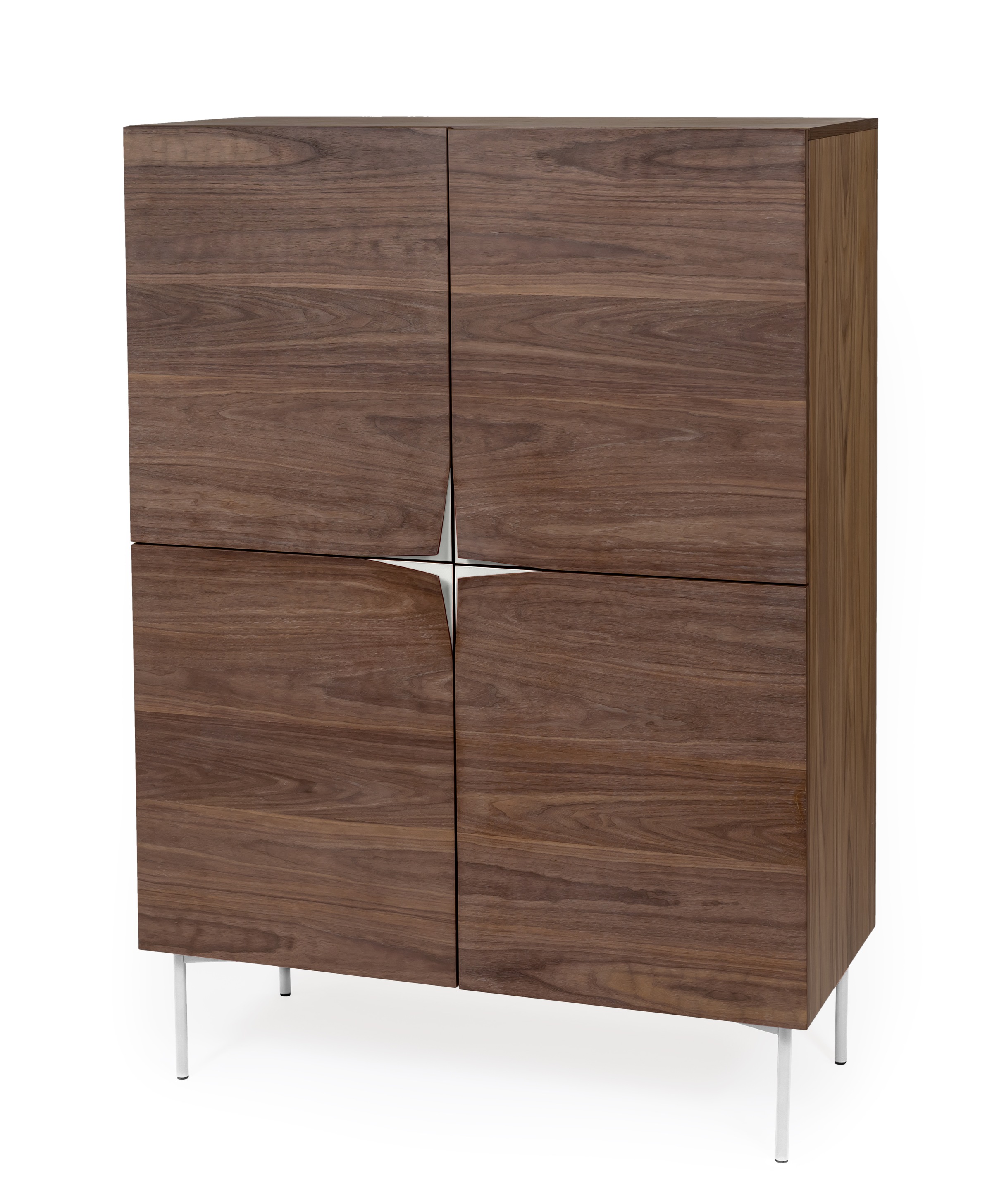 Woodman Highboard Kommode mit Holzfurnier aus Eiche, im Skandinavischen Design