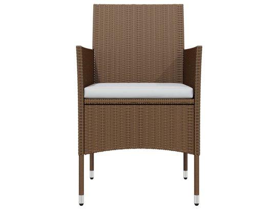 LES TENDANCES - Ensemble table et chaises de jardin-brun-4 places-379350