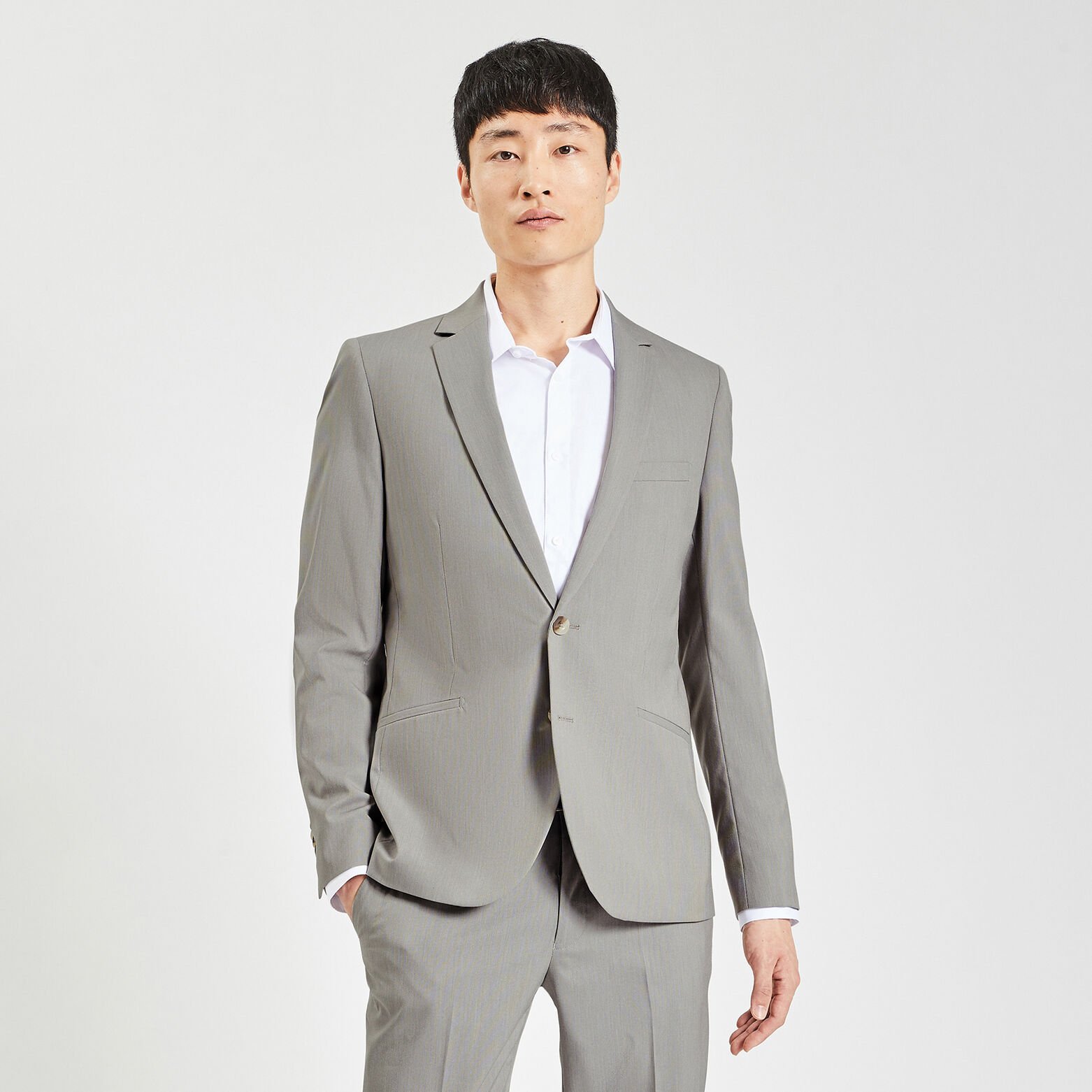 Veste de costume slim bi-ton Beige